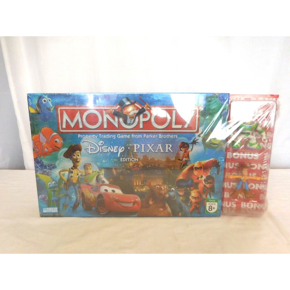 Hasbro Gaming  Disney Pixar Edition Monopoly w/ bonus Buzz & Woody NIP VHTF